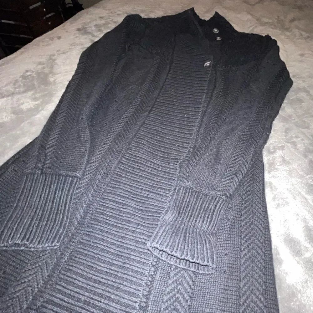 Calvin Klein Petite Long Black Sweater Size SP